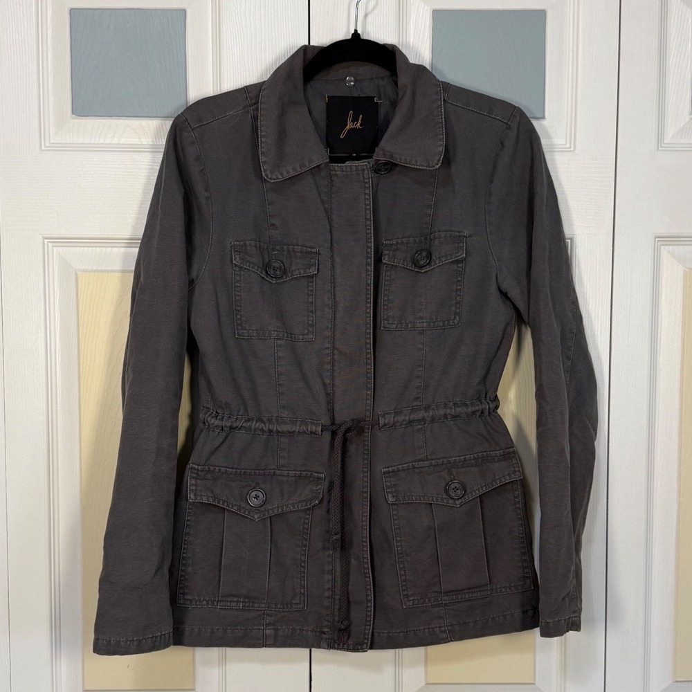 Jack BB Dakota Twilight Bella Swan Y2K Utility Field Jacket Gray Cotton M